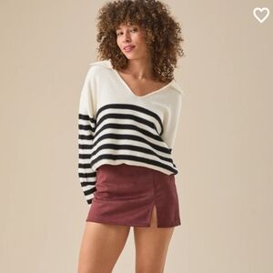 Rory Sude Notch Skirt Altar'd State Medium run-raisin